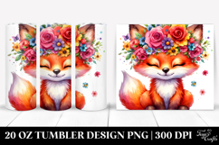 Vibrant Abstract Fox.20 Oz Tumbler Product Image 1
