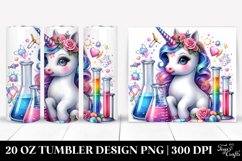 Colorful Watercolor Baby Unicorn. 20 oz Tumbler Design Product Image 1