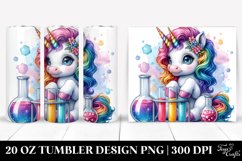 Colorful Watercolor Baby Unicorn. 20 oz Tumbler Design Product Image 1
