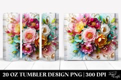 Wooden Peonies Splash | 20 Oz Tumbler Product Image 1