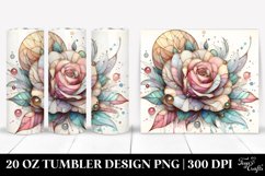 Wooden Rose with Retro Frame | 20 oz Tumbler Product Image 1