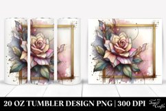 Wooden Rose with Retro Frame | 20 oz Tumbler Product Image 1