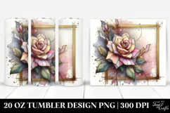 Wooden Rose with Retro Frame | 20 oz Tumbler Product Image 1
