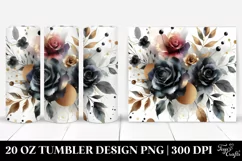 Abstract Colorful Black Roses | 20 oz Tumbler Product Image 1