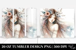 Washed Watercolor Boho Fairy | 20 oz Tumbler Product Image 1