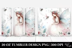 Washed Watercolor Whimsical Fairy | 20 oz Tumbler Product Image 1