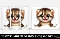 Colorful Marten Peekaboo | 20 Oz Tumbler Product Image 1