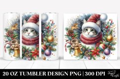 Christmas Cat Image | 20 oz Tumbler Product Image 1
