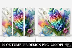20 Oz Tumbler Sublimation | Colorful Hyacinth with Product Image 1