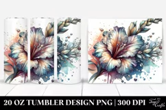 20 Oz Tumbler Sublimation | Shiny Gladiolus with Metallic Product Image 1