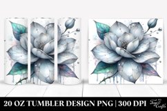 20 Oz Tumbler Sublimation | Glossy Gardenia with Metallic Product Image 1