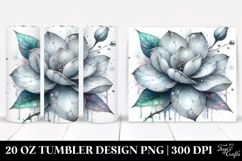 20 Oz Tumbler Sublimation | Glossy Gardenia with Metallic Product Image 1