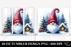 mystical Christmass Gnome Watercolor Splash | 20 oz Tumbler Product Image 1