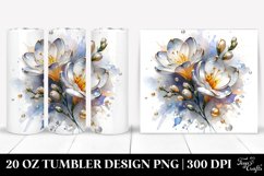 20 Oz Tumbler Sublimation | Shiny Freesia with Golden Product Image 1
