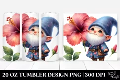 Floating Gnome with Hibiscus | 20 Oz Tumbler Product Image 1