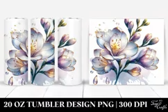 20 Oz Tumbler Sublimation | Shiny Freesia with Golden Product Image 1