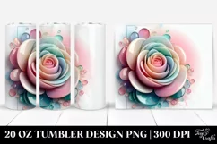 Abstract Pastel Rose of Retro Frame Watercolor Splash Product Image 1