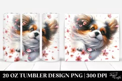 Dog Tumbling Spring Petals Wind 20 oz Tumbler Product Image 1