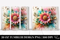 20 Oz Tumbler Sublimation | Colorful Zinnia Material Product Image 1