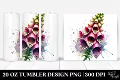20 Oz Tumbler Sublimation | Glossy Foxglove Material Small Product Image 1