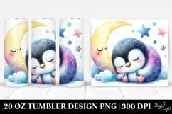 Colorful Baby Penguin Sleeping | 20 Oz Tumbler Product Image 1
