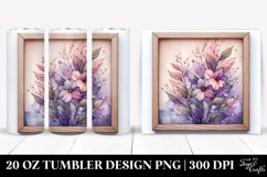 Wooden Stained Violet, White Background | 20 oz Tumbler Product Image 1