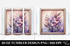Wooden Stained Violet, White Background | 20 oz Tumbler Product Image 1