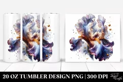 Glossy Iris with Golden Insertions | 20 Oz Tumbler Product Image 1