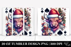 Highland Cow with Santa Hat 20 Oz Tumbler Product Image 1