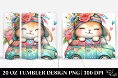 Colorful Boho Baby Bunny Resting | 20 Oz Tumbler Product Image 1