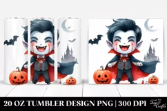 Funny Vampire Halloween Clipart 20 Oz Tumbler Product Image 1