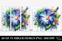 20 Oz Tumbler Sublimation | Glossy Morning Glory Material Product Image 1