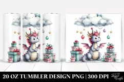 Whimsical Dragon with Presents 20 Oz Tumbler Product Image 1