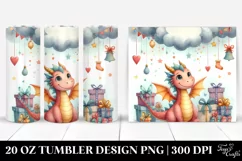 Whimsical Dragon with Presents 20 Oz Tumbler Product Image 1