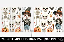 Funny Halloween Clipart, White Background | 20 oz Tumbler Product Image 1