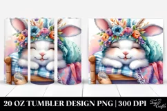 Colorful Boho Baby Rabbit Resting | 20 Oz Tumbler Product Image 1