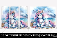 Cute Beachwear Unicorn | 20 Oz Tumbler Product Image 1