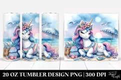 Cute Beachwear Unicorn | 20 Oz Tumbler Product Image 1