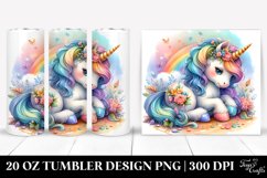 Colorful Pastel Watercolor Baby Unicorn. 20 oz Tumbler Product Image 1
