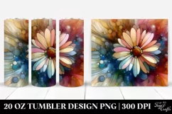 pastel Wooden Daisy Transparent | 20 oz Tumbler Product Image 1
