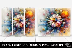 pastel Wooden Daisy Transparent | 20 oz Tumbler Product Image 1