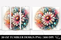 pastel Wooden Daisy Transparent | 20 oz Tumbler Product Image 1