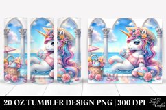 Cute Beachwear Unicorn | 20 Oz Tumbler Product Image 1