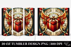 Bold Stained Gift with Wings, Transparent 20 Oz Tumbler Product Image 1