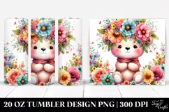 Cute Cartoon-Style Bear Tumbler Product Image 1