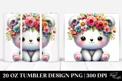 Cute Cartoon-Style Bear Tumbler Product Image 1