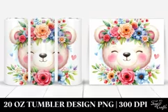 Cute Cartoon-Style Bear Tumbler Product Image 1