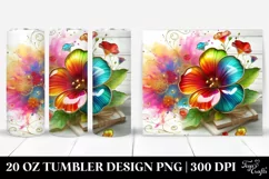 Colorful Nasturtium Tumbler Design Product Image 1