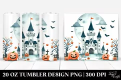 Funny Castle Halloween Clipart 20 Oz Tumbler Product Image 1