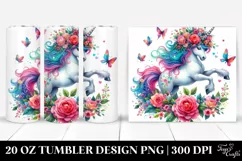 Dancing Cute Unicorn, | 20 oz Tumbler Product Image 1